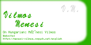 vilmos menesi business card